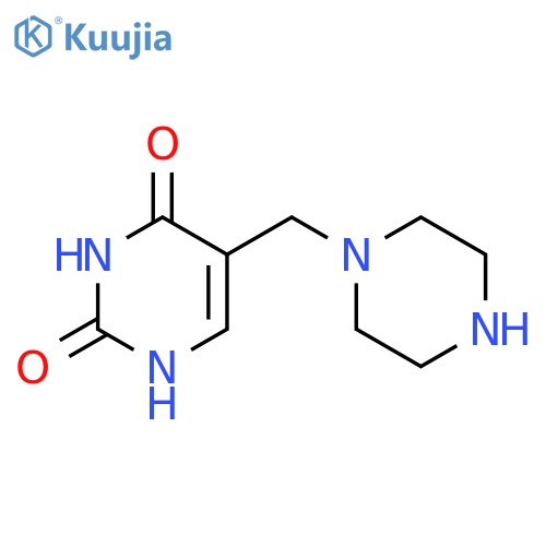 5-(piperazin-1-ylmethyl)-1H-pyrimidine-2,4-dione structure