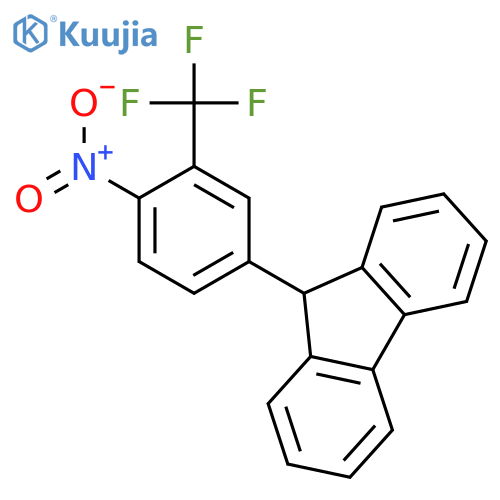 9H-Fluorene, 9-[4-nitro-3-(trifluoromethyl)phenyl]- structure