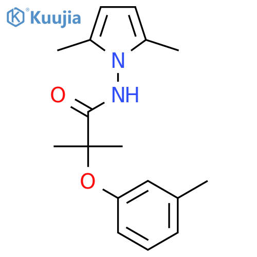 Propanamide,N-(2,5-dimethyl-1H-pyrrol-1-yl)-2-methyl-2-(3-methylphenoxy)- structure
