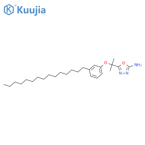 1,3,4-Oxadiazol-2-amine,5-[1-methyl-1-(3-pentadecylphenoxy)ethyl]- structure