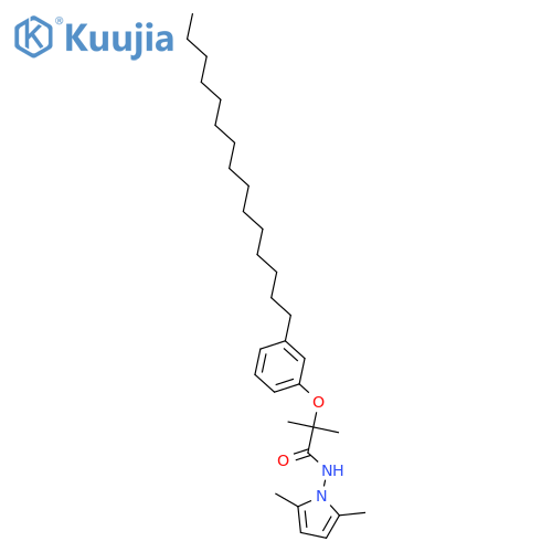 Propanamide,N-(2,5-dimethyl-1H-pyrrol-1-yl)-2-methyl-2-(3-pentadecylphenoxy)- structure