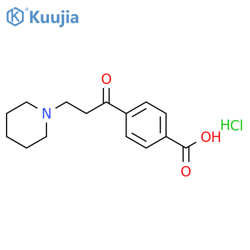 Benzoic acid, 4-[1-oxo-3-(1-piperidinyl)propyl]-, hydrochloride structure