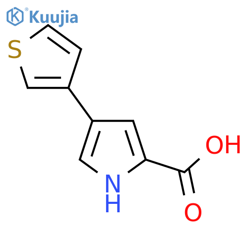 4-(thiophen-3-yl)-1H-pyrrole-2-carboxylic acid structure