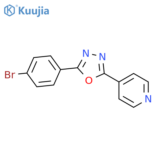4-[5-(4-bromophenyl)-1,3,4-oxadiazol-2-yl]pyridine structure