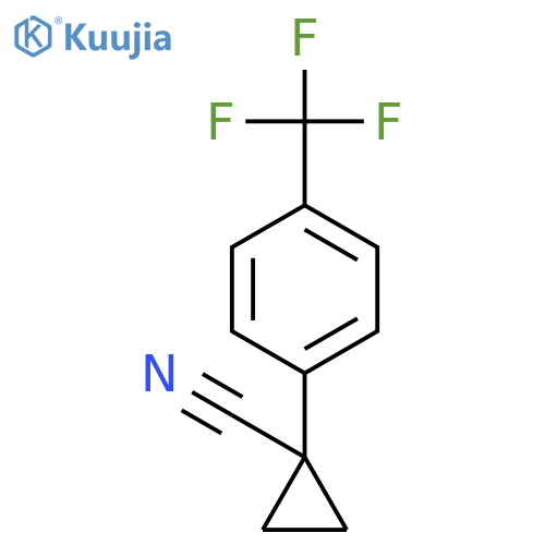 1-4-(trifluoromethyl)phenylcyclopropane-1-carbonitrile structure