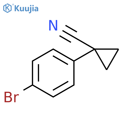 1-(4-bromophenyl)cyclopropane-1-carbonitrile structure