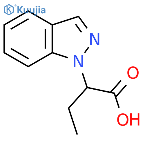 2-(1H-Indazol-1-yl)butanoic acid structure