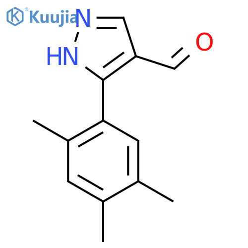 3-(2,4,5-Trimethylphenyl)-1H-pyrazole-4-carbaldehyde structure