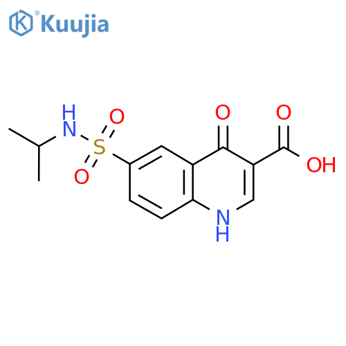 6-[(Isopropylamino)sulfonyl]-4-oxo-1,4-dihydroquinoline-3-carboxylic acid structure
