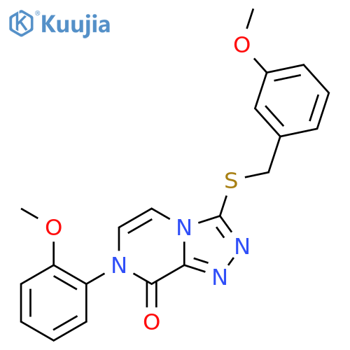 7-(2-methoxyphenyl)-3-{[(3-methoxyphenyl)methyl]sulfanyl}-7H,8H-[1,2,4]triazolo[4,3-a]pyrazin-8-one structure