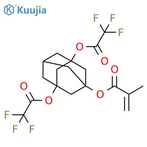 2-Propenoic acid, 2-methyl-, 3,5-bis[(2,2,2-trifluoroacetyl)oxy]tricyclo[3.3.1.13,7]dec-1-yl ester structure