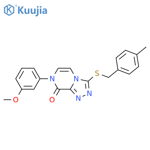 7-(3-methoxyphenyl)-3-{[(4-methylphenyl)methyl]sulfanyl}-7H,8H-[1,2,4]triazolo[4,3-a]pyrazin-8-one structure