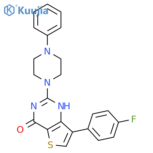 7-(4-fluorophenyl)-2-(4-phenylpiperazin-1-yl)-3H,4H-thieno[3,2-d]pyrimidin-4-one structure