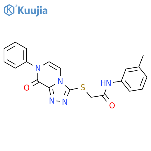 N-(3-methylphenyl)-2-({8-oxo-7-phenyl-7H,8H-[1,2,4]triazolo[4,3-a]pyrazin-3-yl}sulfanyl)acetamide structure