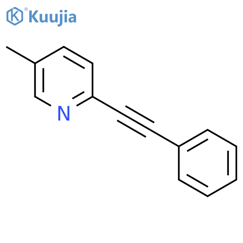 5-methyl-2-(2-phenylethynyl)pyridine structure