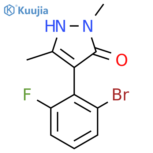 4-(2-bromo-6-fluorophenyl)-1,3-dimethyl-1H-pyrazol-5-ol structure