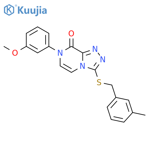 7-(3-methoxyphenyl)-3-{[(3-methylphenyl)methyl]sulfanyl}-7H,8H-[1,2,4]triazolo[4,3-a]pyrazin-8-one structure