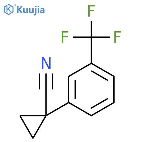 1-3-(trifluoromethyl)phenylcyclopropane-1-carbonitrile structure