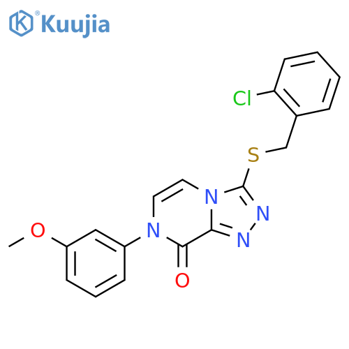 3-{[(2-chlorophenyl)methyl]sulfanyl}-7-(3-methoxyphenyl)-7H,8H-[1,2,4]triazolo[4,3-a]pyrazin-8-one structure