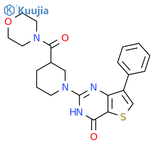 2-3-(morpholine-4-carbonyl)piperidin-1-yl-7-phenyl-3H,4H-thieno3,2-dpyrimidin-4-one structure