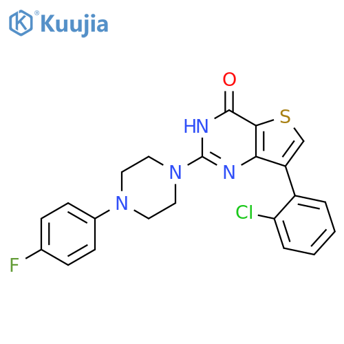 7-(2-chlorophenyl)-2-[4-(4-fluorophenyl)piperazin-1-yl]-3H,4H-thieno[3,2-d]pyrimidin-4-one structure