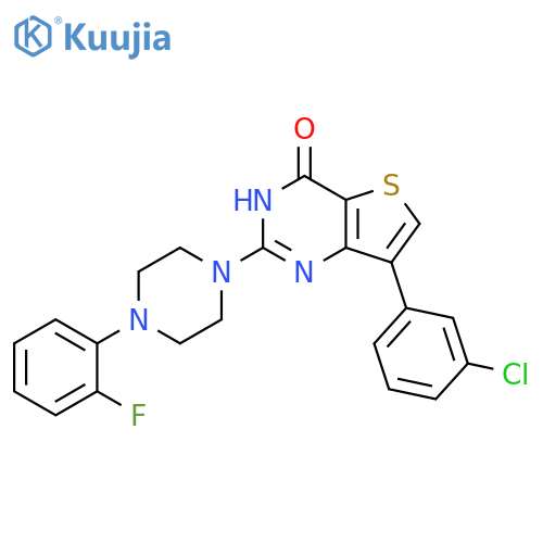7-(3-chlorophenyl)-2-[4-(2-fluorophenyl)piperazin-1-yl]-3H,4H-thieno[3,2-d]pyrimidin-4-one structure