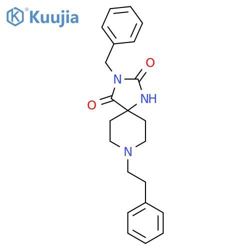 1,3,8-Triazaspiro[4.5]decane-2,4-dione,8-(2-phenylethyl)-3-(phenylmethyl)- structure