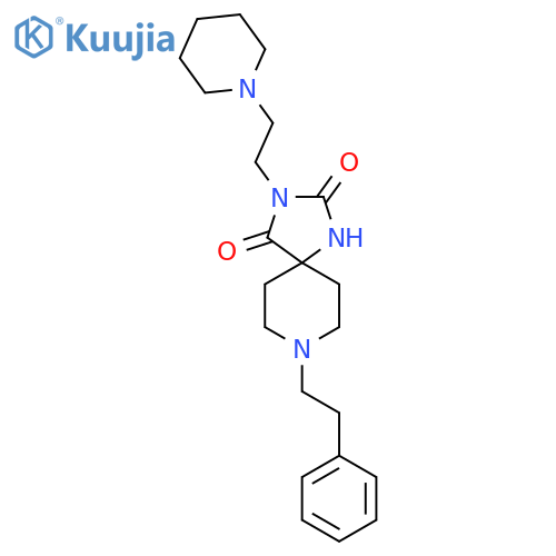 1,3,8-Triazaspiro[4.5]decane-2,4-dione,8-(2-phenylethyl)-3-[2-(1-piperidinyl)ethyl]- structure