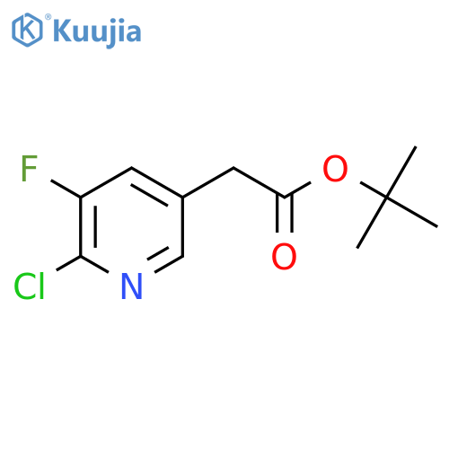 Tert-butyl 2-(6-chloro-5-fluoropyridin-3-yl)acetate structure