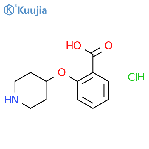 2-(Piperidin-4-yloxy)benzoic acid hydrochloride structure