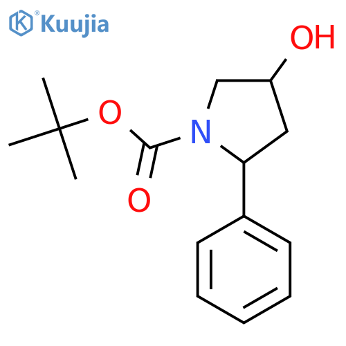 tert-butyl 4-hydroxy-2-phenylpyrrolidine-1-carboxylate structure