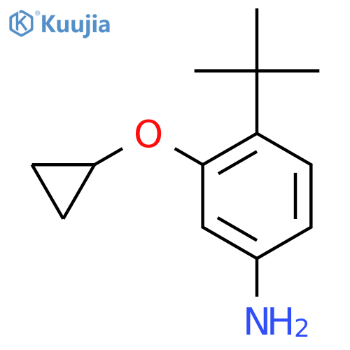 4-Tert-butyl-3-cyclopropoxyaniline structure