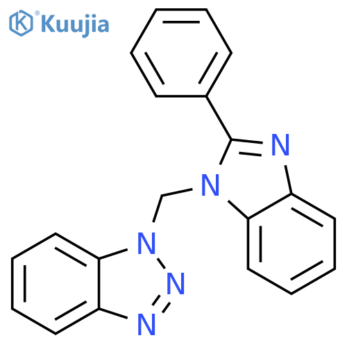 1-[(2-Phenyl-1H-1,3-benzodiazol-1-yl)methyl]-1H-1,2,3-benzotriazole structure