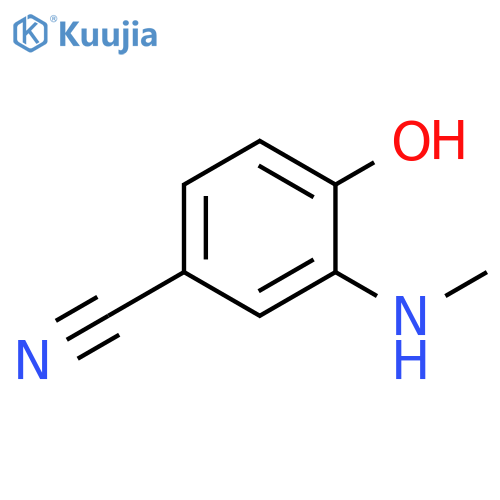 4-hydroxy-3-(methylamino)benzonitrile structure