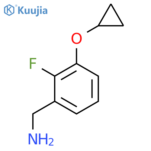 (3-cyclopropoxy-2-fluorophenyl)methanamine structure