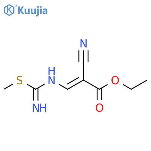 2-Propenoic acid, 2-cyano-3-[[imino(methylthio)methyl]amino]-, ethyl ester, (2E)- structure