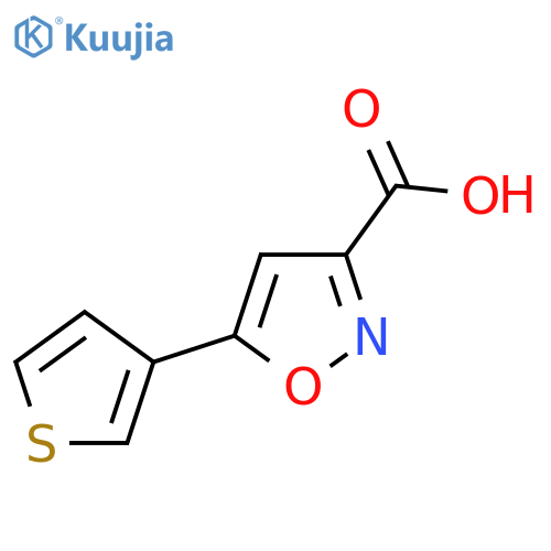 5-(Thiophen-3-yl)-1,2-oxazole-3-carboxylic acid structure