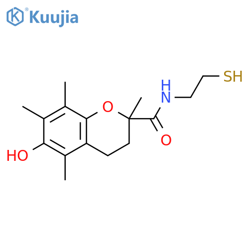 2H-1-Benzopyran-2-carboxamide,3,4-dihydro-6-hydroxy-N-(2-mercaptoethyl)-2,5,7,8-tetramethyl- structure