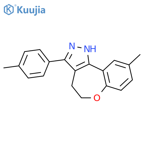 2H-[1]Benzoxepino[5,4-c]pyrazole,4,5-dihydro-9-methyl-3-(4-methylphenyl)- structure
