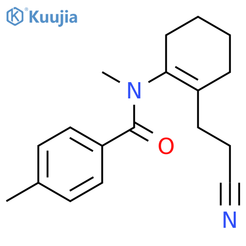 Benzamide, N-[2-(2-cyanoethyl)-1-cyclohexen-1-yl]-N,4-dimethyl- structure