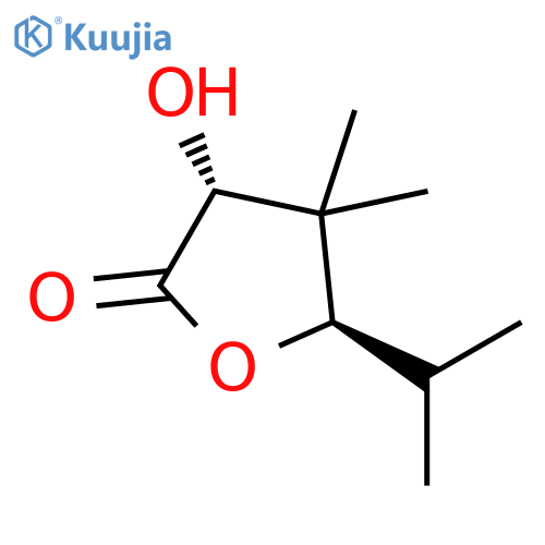 (3R-trans)-Dihydro-3-hydroxy-4,4-dimethyl-5-(1-methylethyl)-2(3H)-furanone structure