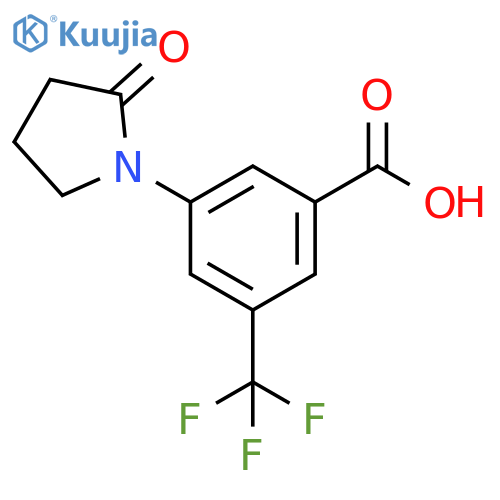 3-(2-oxopyrrolidin-1-yl)-5-(trifluoromethyl)benzoic acid structure