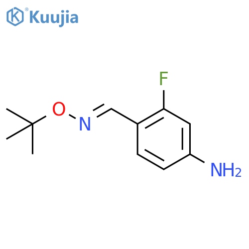 Benzaldehyde, 4-amino-2-fluoro-, O-(1,1-dimethylethyl)oxime structure
