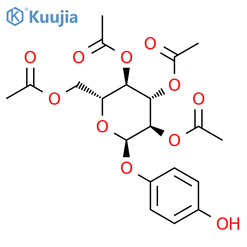 α-D-Glucopyranoside, 4-hydroxyphenyl, 2,3,4,6-tetraacetate structure