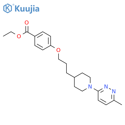 Benzoic acid,4-[3-[1-(6-methyl-3-pyridazinyl)-4-piperidinyl]propoxy]-, ethyl ester structure