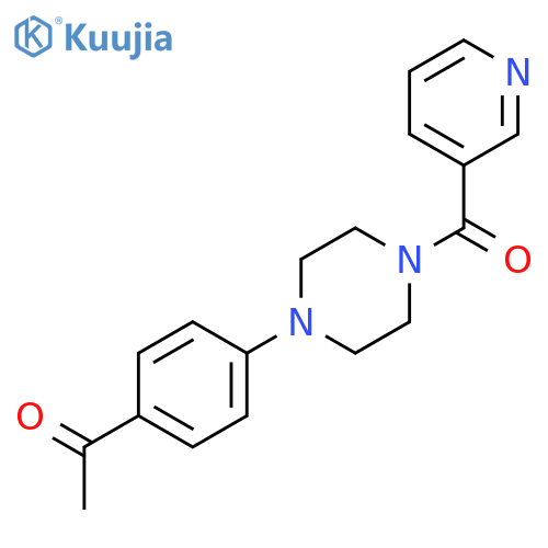 Ethanone,1-[4-[4-(3-pyridinylcarbonyl)-1-piperazinyl]phenyl]- structure