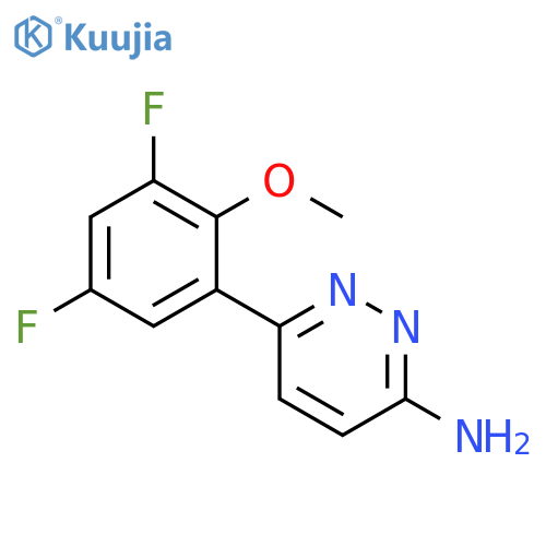 6-(3,5-difluoro-2-methoxyphenyl)-3-Pyridazinamine structure