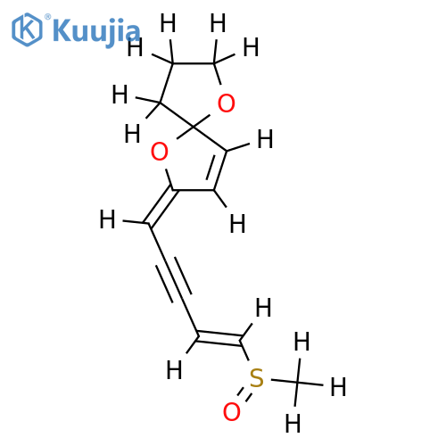(7E,11E)-2-(5-Methylsulfinyl-2-pentyn-4-enylidene)-1,6-dioxaspiro[4.4]non-3-ene structure