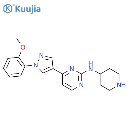 4-(1-(2-Methoxyphenyl)-1H-pyrazol-4-yl)-N-(piperidin-4-yl)pyrimidin-2-amine structure
