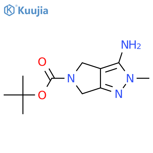 Tert-Butyl 3-amino-2-methyl-4,6-dihydropyrrolo[3,4-c]pyrazole-5(2H)-carboxylate structure